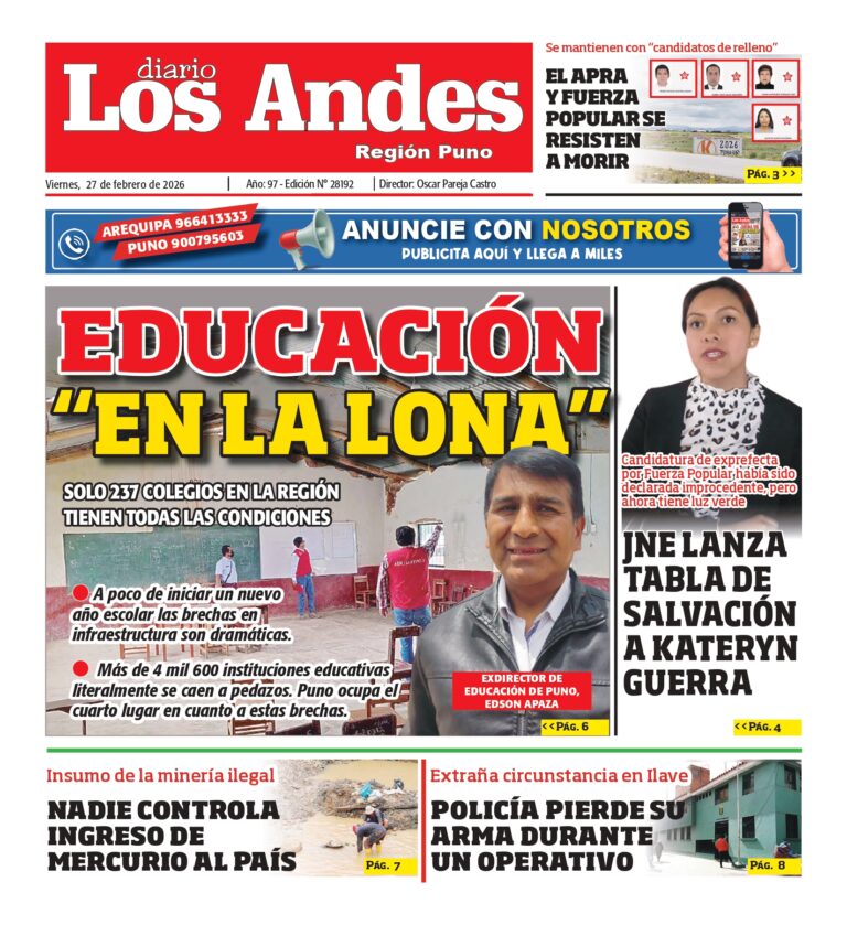 DIARIO LOS ANDES PUNO: 27/02/2026