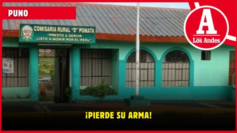 Puno: policía pierde su arma en operativo