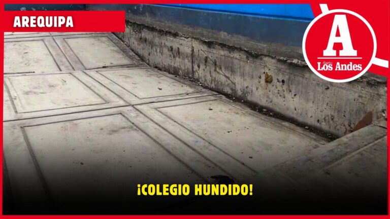 Arequipa: colegio Casimiro Cuadros se hunde a cuatro años de inaugurado