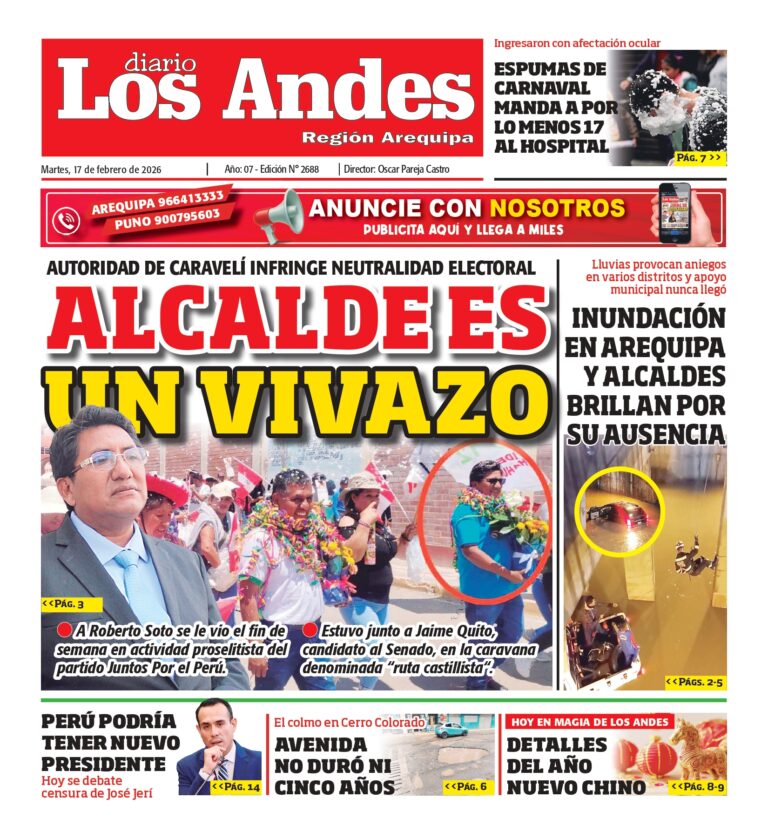 AREQUIPA: Diario Los Andes 17/02/2026