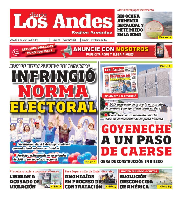AREQUIPA: Diario Los Andes 07/02/2026