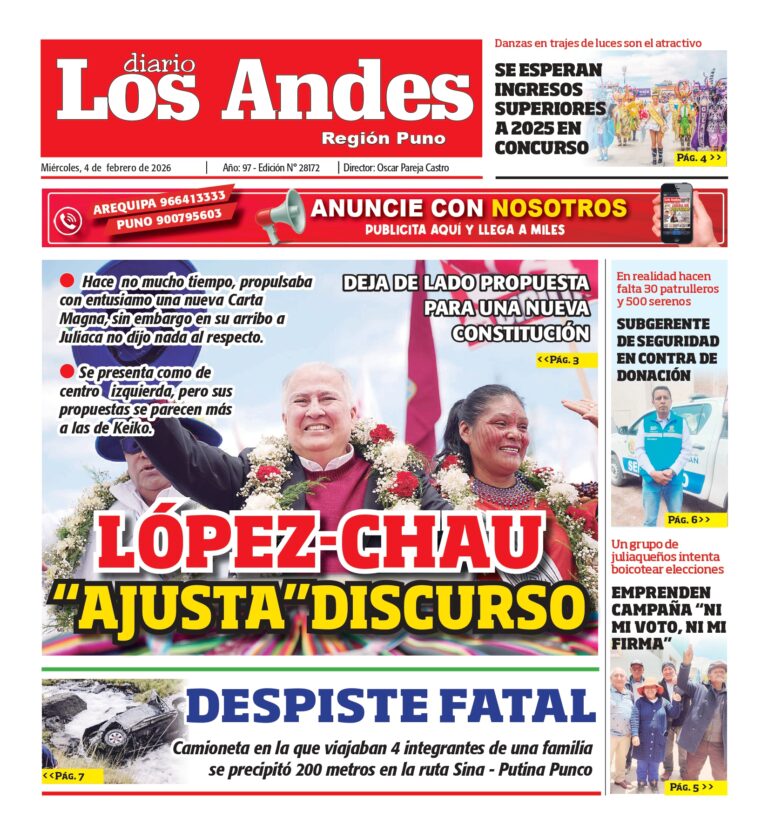 PUNO: Diario Los Andes 04/02/2026