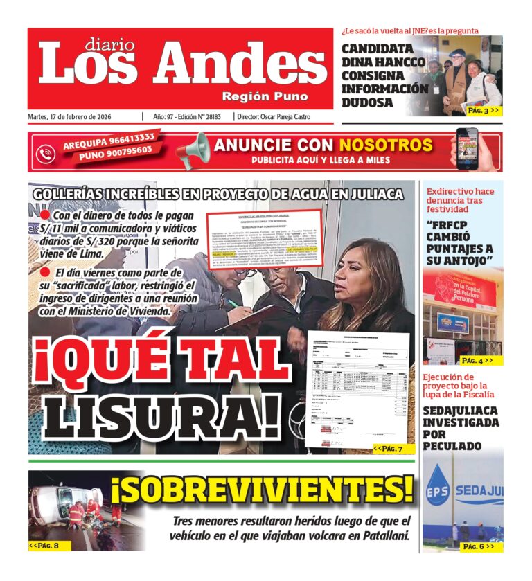 PUNO: Diario Los Andes 17/02/2026