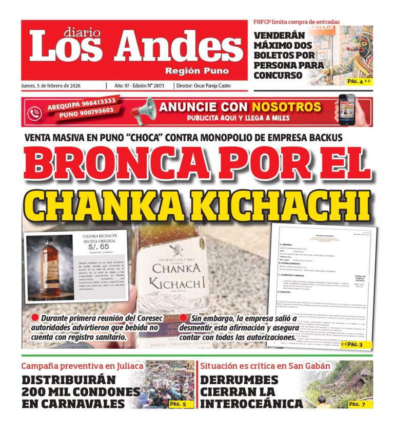 PUNO: Diario Los Andes 05/02/2026