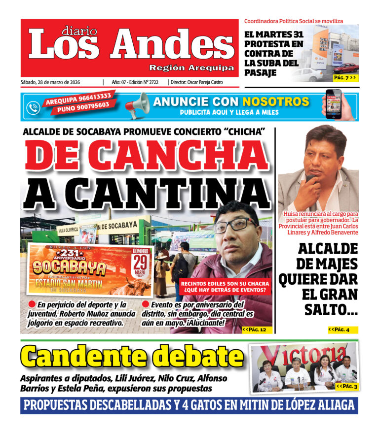 DIARIO LOS ANDES AREQUIPA: 28/03/26