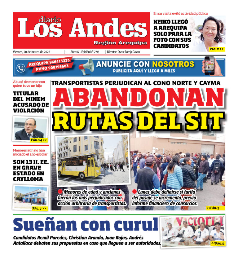 DIARIO LOS ANDES AREQUIPA: 20/03/2026