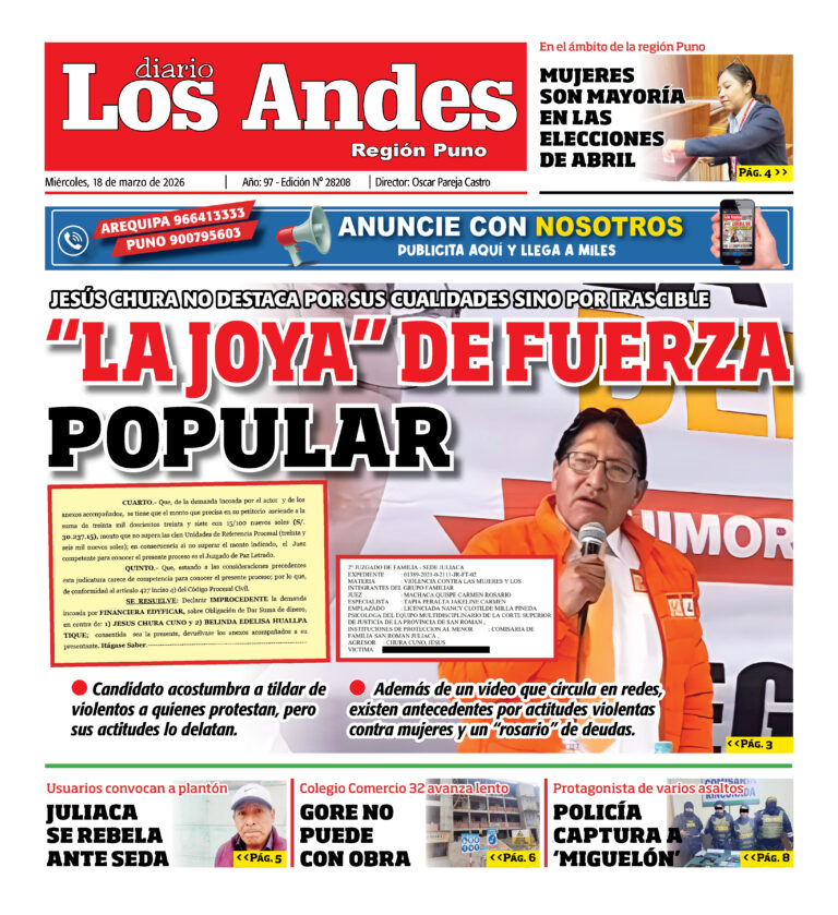DIARIO LOS ANDES PUNO: 18/03/2026