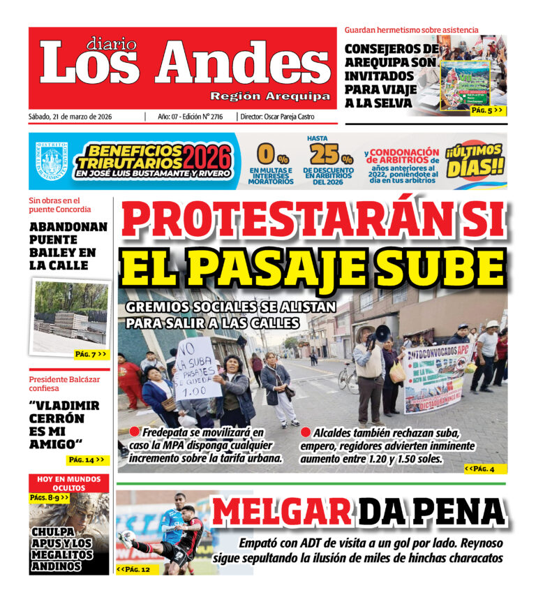 DIARIO LOS ANDES AREQUIPA: 21/03/2026
