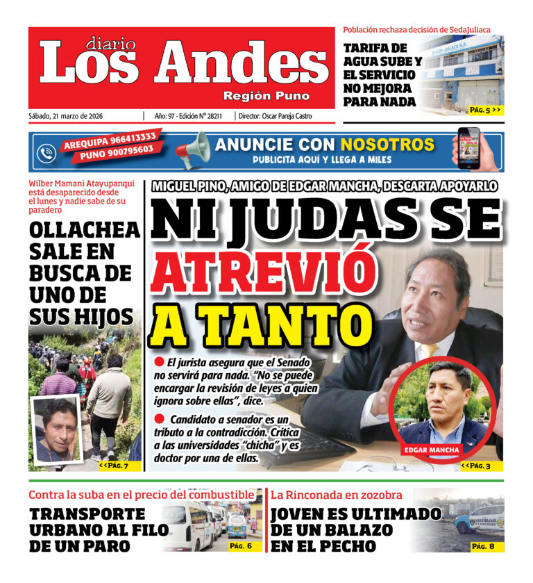 DIARIO LOS ANDES PUNO: 21/03/2026