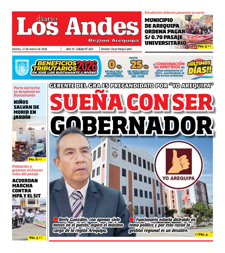 DIARIO LOS ANDES AREQUIPA: 27/03/26