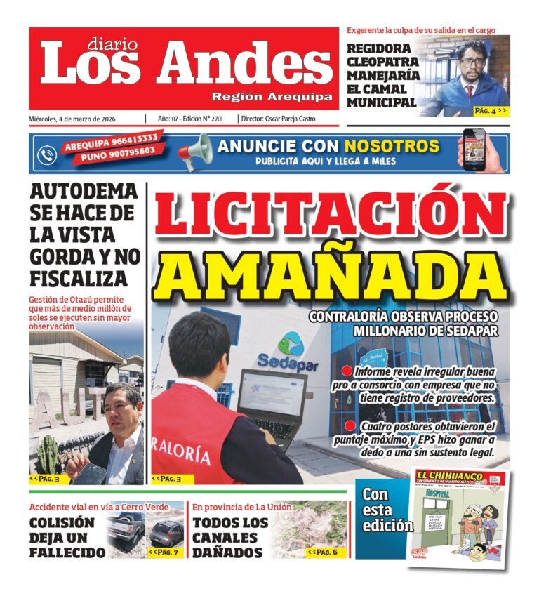 DIARIO LOS ANDES AREQUIPA: 04/03/2026