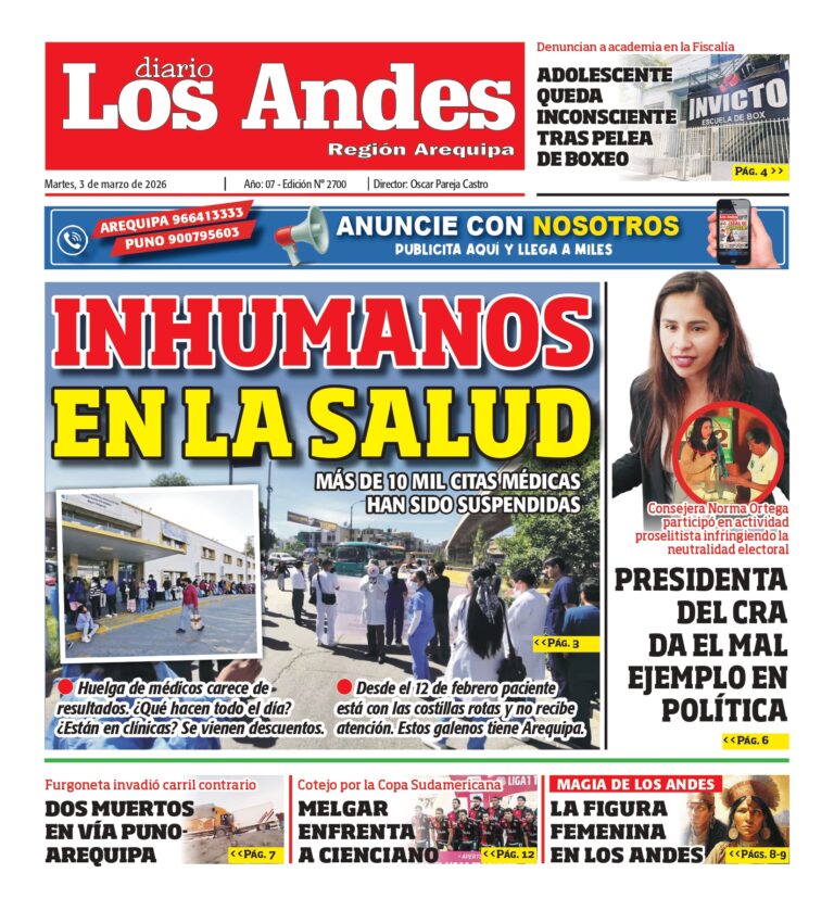DIARIO LOS ANDES AREQUIPA: 03/03/2026