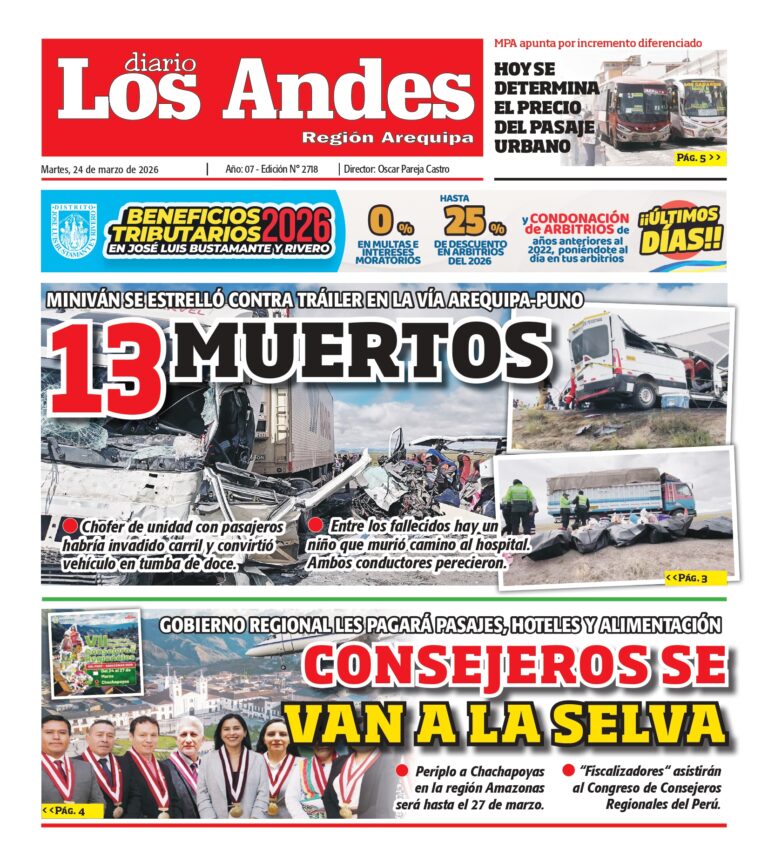 DIARIO LOS ANDES AREQUIPA: 24/03/26