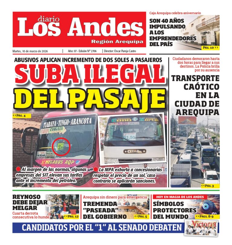 DIARIO LOS ANDES AREQUIPA: 10/03/2026