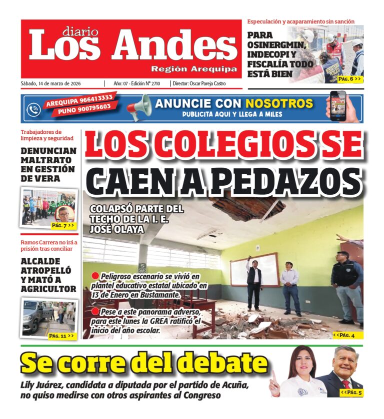 DIARIO LOS ANDES AREQUIPA: 14/03/2026