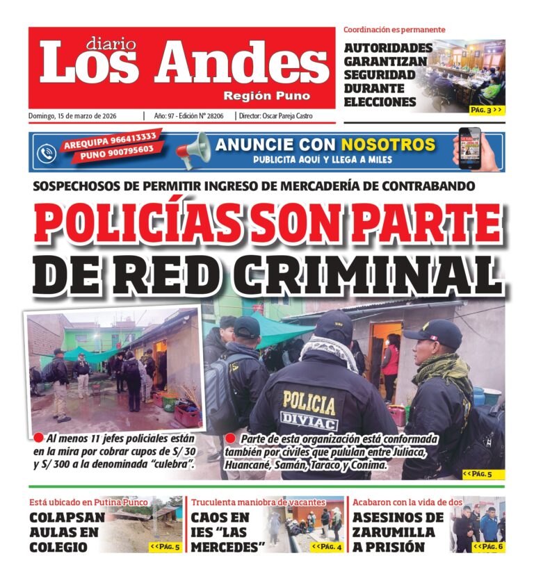 DIARIO LOS ANDES PUNO: 15/03/2026