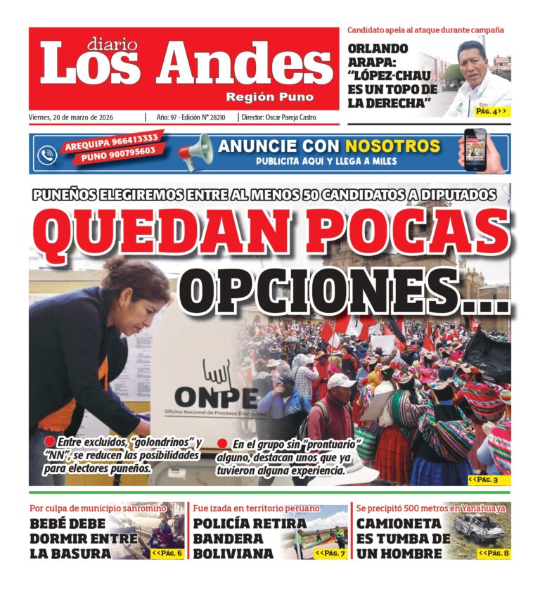DIARIO LOS ANDES PUNO: 20/03/2026