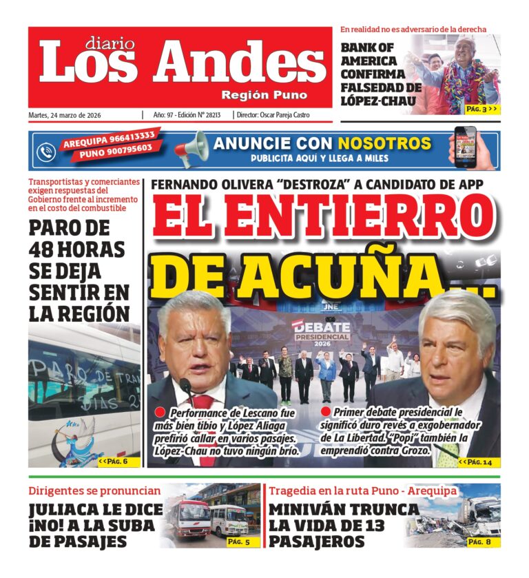 DIARIO LOS ANDES PUNO: 24/03/26