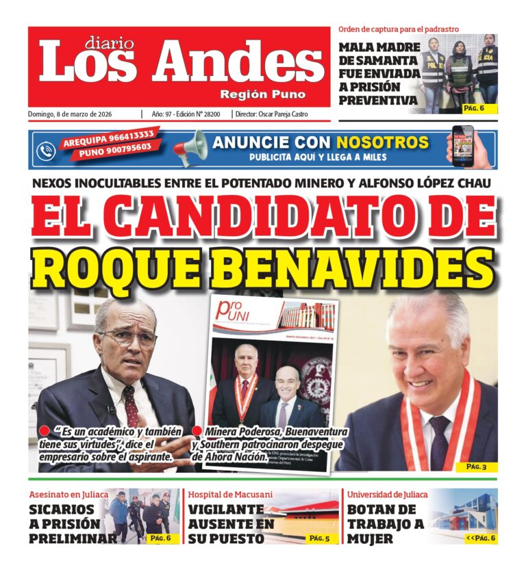 DIARIO LOS ANDES PUNO: 08/03/2026
