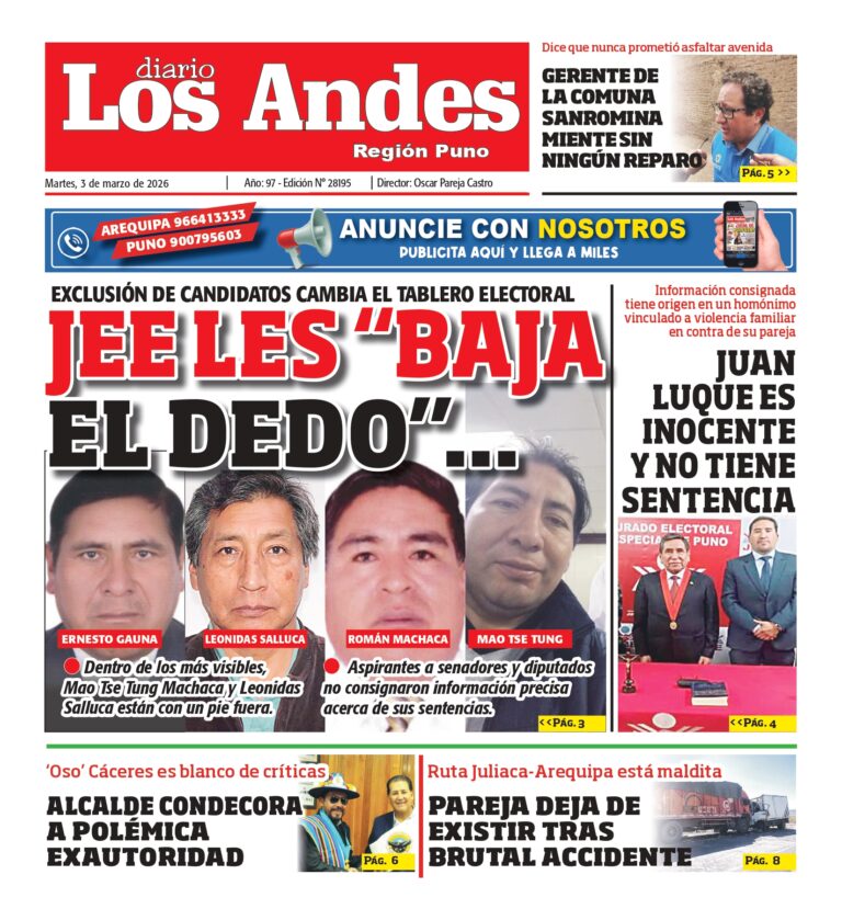 DIARIO LOS ANDES PUNO: 03/03/2026