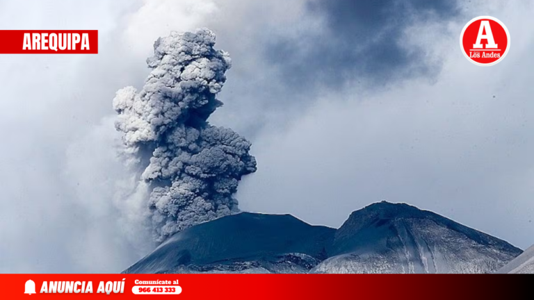 Sabancaya registra aumento de explosiones y dispersión de ceniza