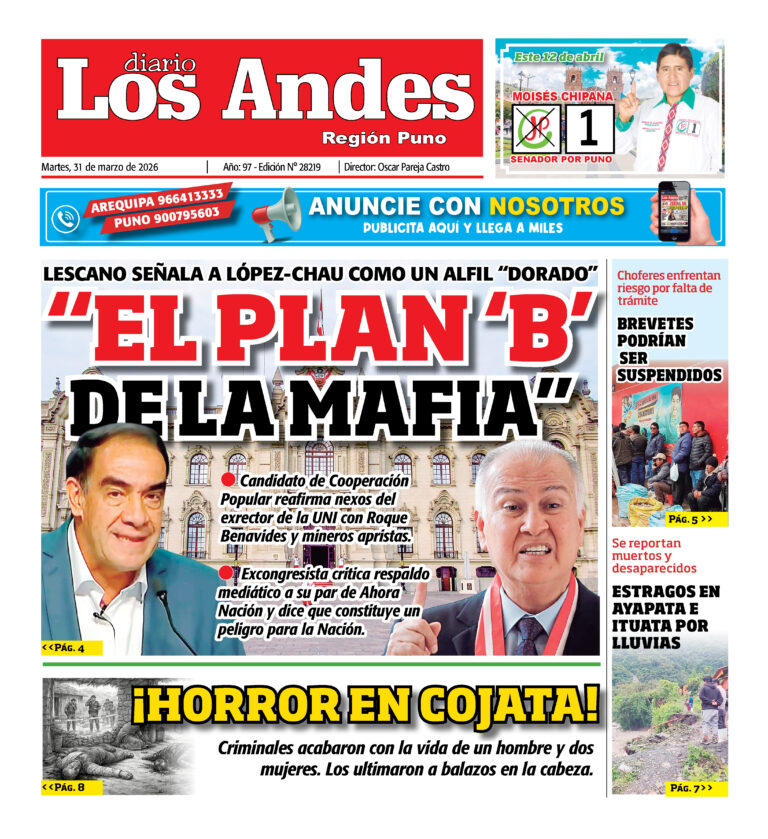 DIARIO LOS ANDES PUNO: 31/03/2026