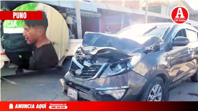 Puno: Ebrio protagoniza múltiple choque