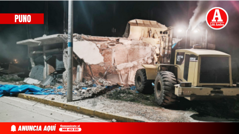 Puno: Desalojo y demolición en terrenos de la Costanera