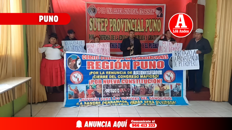 Puno: Dirigentes llaman a defender Petroperú