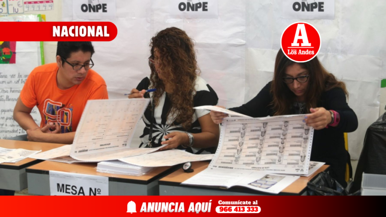 Miembros de mesa deberán acudir a los locales de votación a las 6:00 a.m.