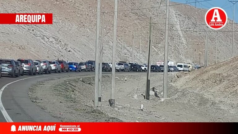 Congestión en salida de Arequipa hacia la Panamericana Sur