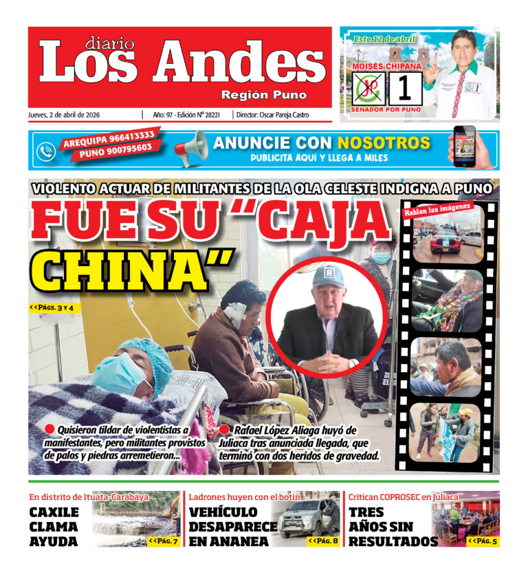 DIARIO LOS ANDES PUNO: 02/04/2026