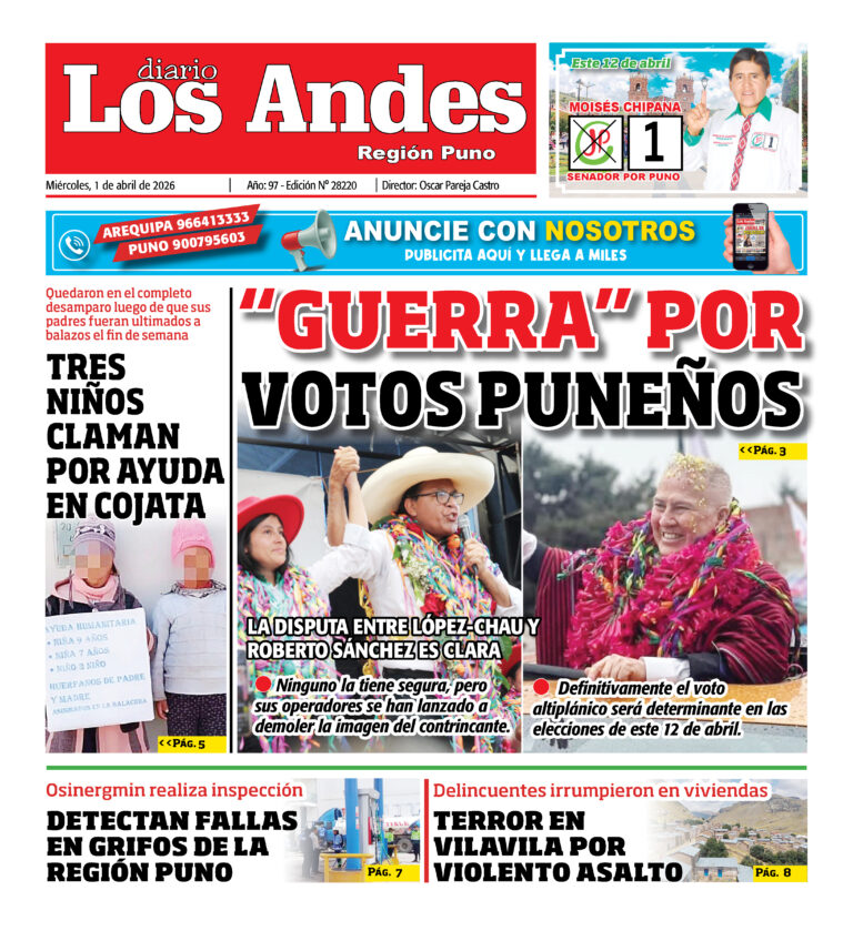 DIARIO LOS ANDES PUNO: 01/04/2026