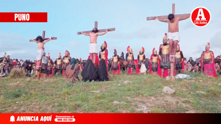 Más de 100 jóvenes reviven la Pasión de Cristo en Caracoto