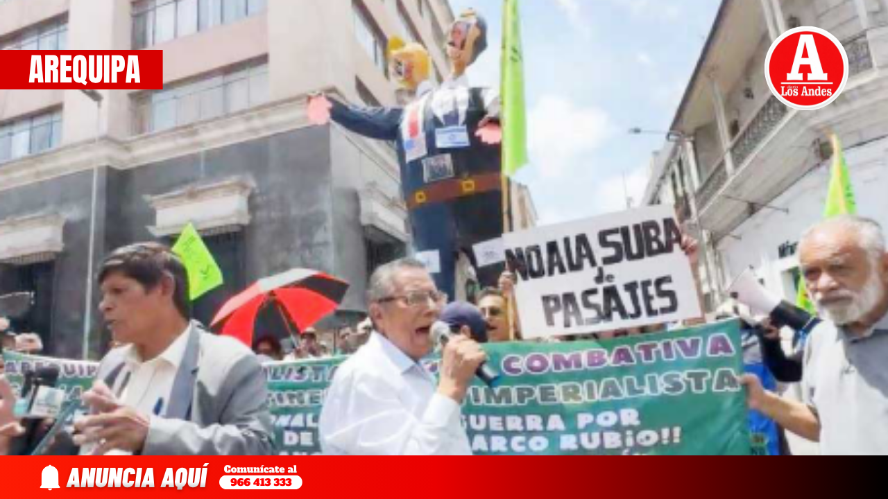 Arequipa: Anuncian marcha contra alzas de pasaje y agua - Diario los Andes