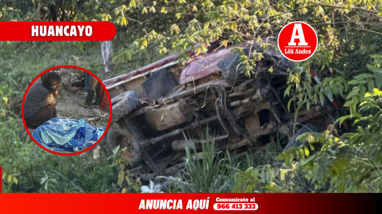 Tragedia en Pichanaqui: esposos mueren al caer camioneta a un abismo