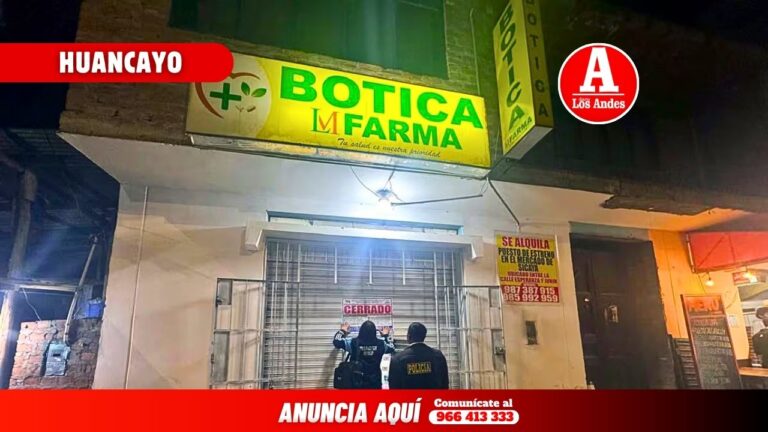 Huancayo: clausuran farmacias clandestinas y decomisan medicinas vencidas en Sicaya