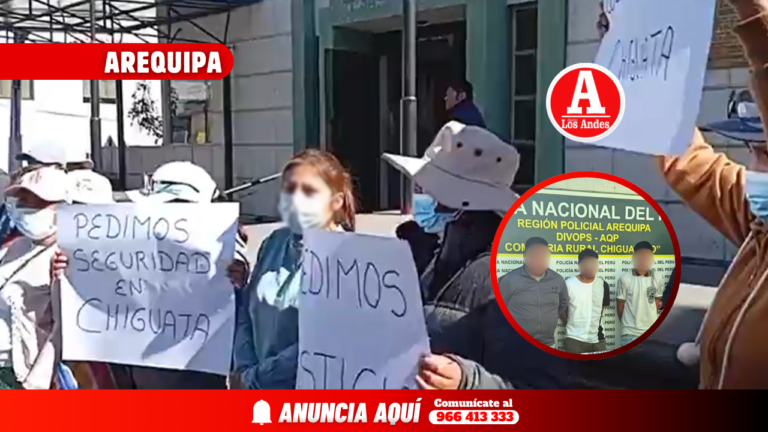 Vecinos de Chiguata protestan en la Divincri y exigen cárcel para «robacasas»