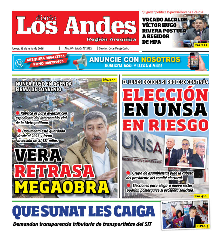 DIARIO LOS ANDES AREQUIPA: 18/06/26