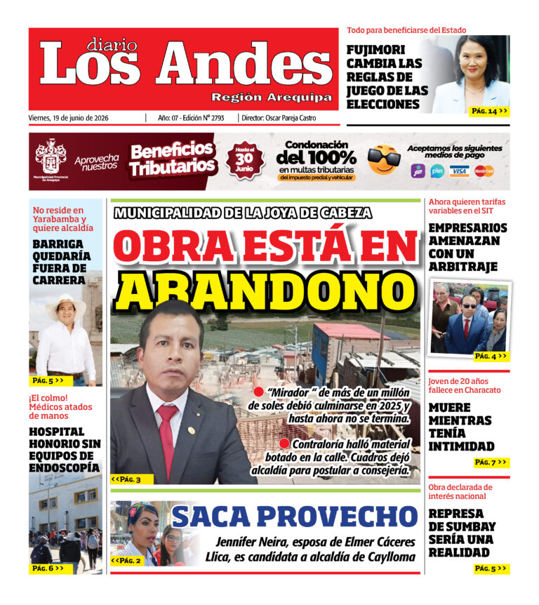 DIARIO LOS ANDES AREQUIPA: 19/06/26