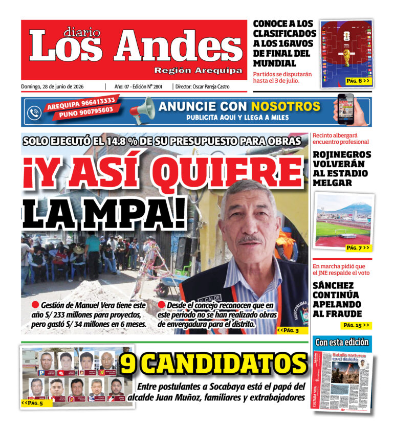DIARIO LOS ANDES AREQUIPA: 28/06/26