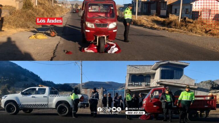 Adulta mayor muere atropellada por motocarga en Yunguyo