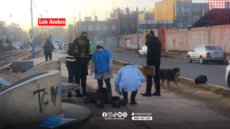 Hallan a hombre sin vida en la vía pública en Juliaca