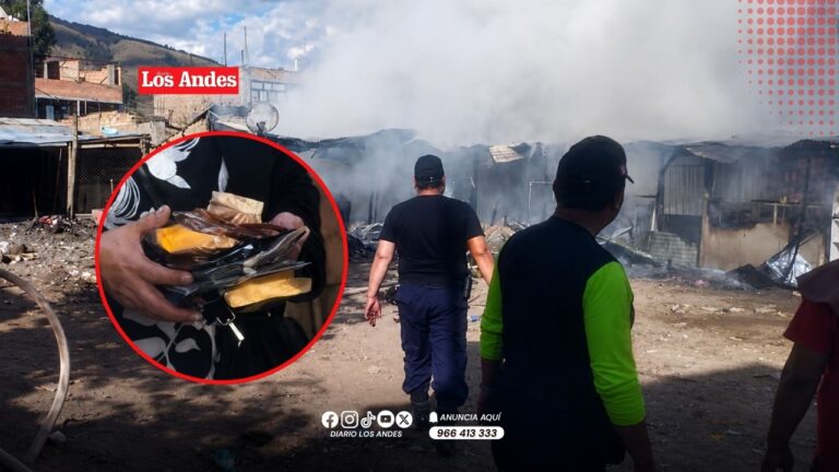 Bomberos recuperan dinero tras incendio que destruyó vivienda en Huancayo