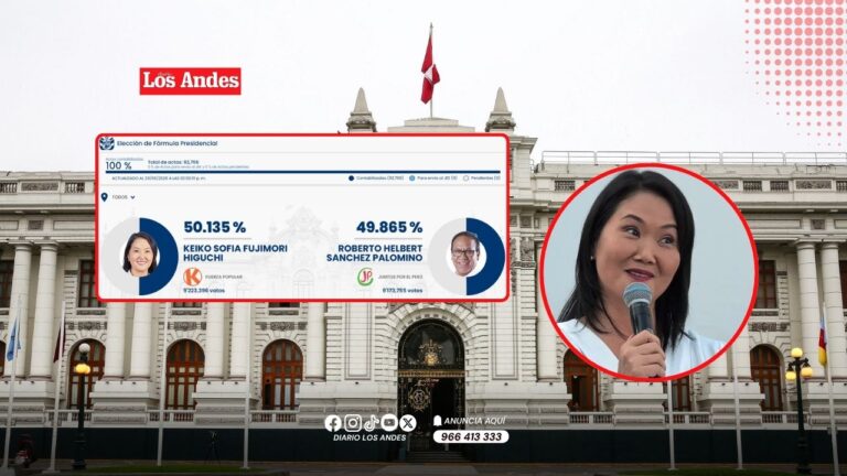 Keiko Fujimori es elegida presidenta con el 100% de actas contabilizadas