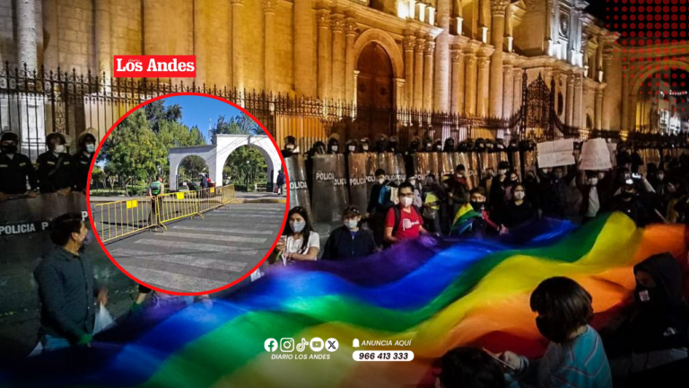 Cierran la plaza Mayta Cápac por concentración de la Marcha del Orgullo en Arequipa