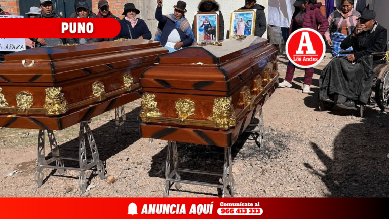 Último adiós a madre e hijo asesinados por delincuentes en Juliaca