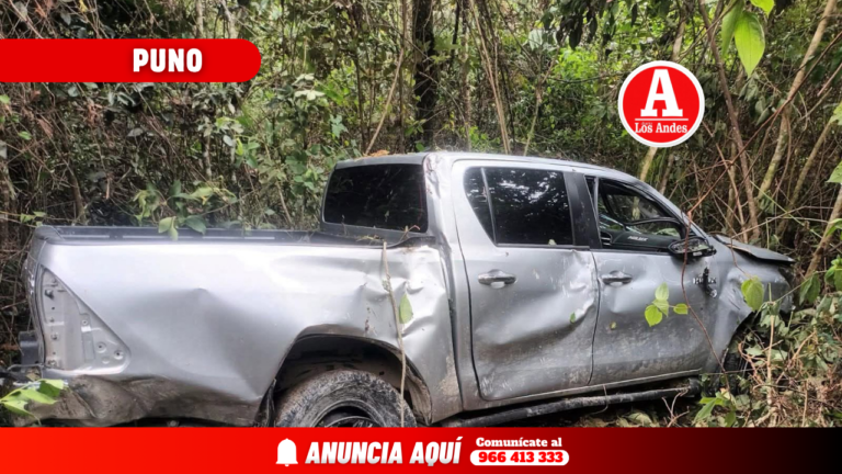 Muere joven tras despiste de camioneta en la vía Yanahuaya – Sandia