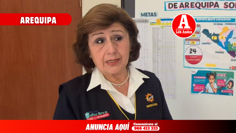 Arequipa refuerza vacunación tras confirmar 24 casos de sarampión