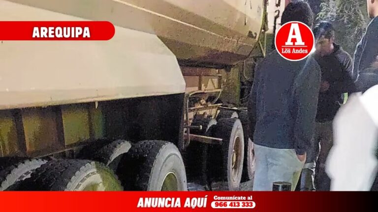 Arequipa: Obrero sobrevive tras caer bajo camión cargado con mineral en